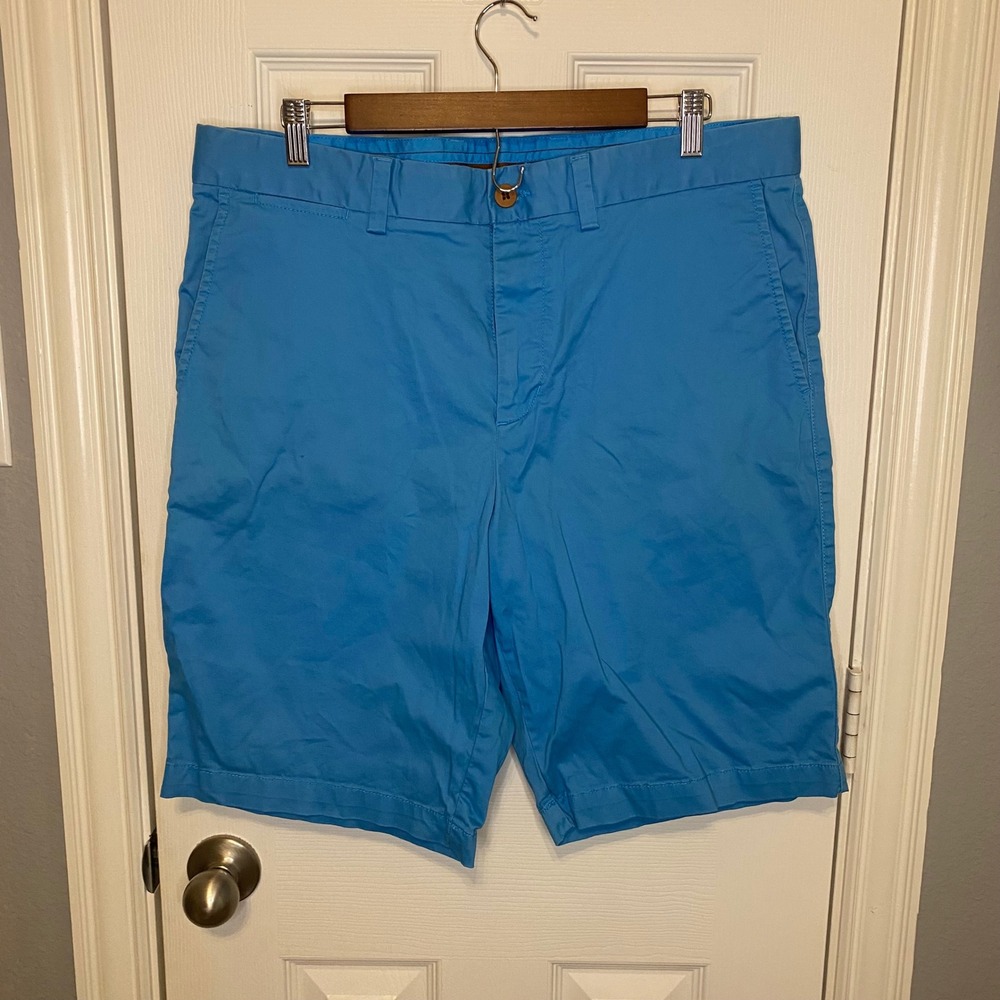 Tommy Bahama Boracay Mens Blue Cotton Stretch Chino Shorts Size 36